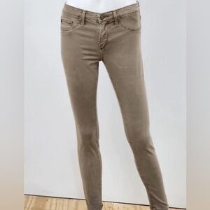 AG The Jegging Skinny Jeans Tan Cotton Blend